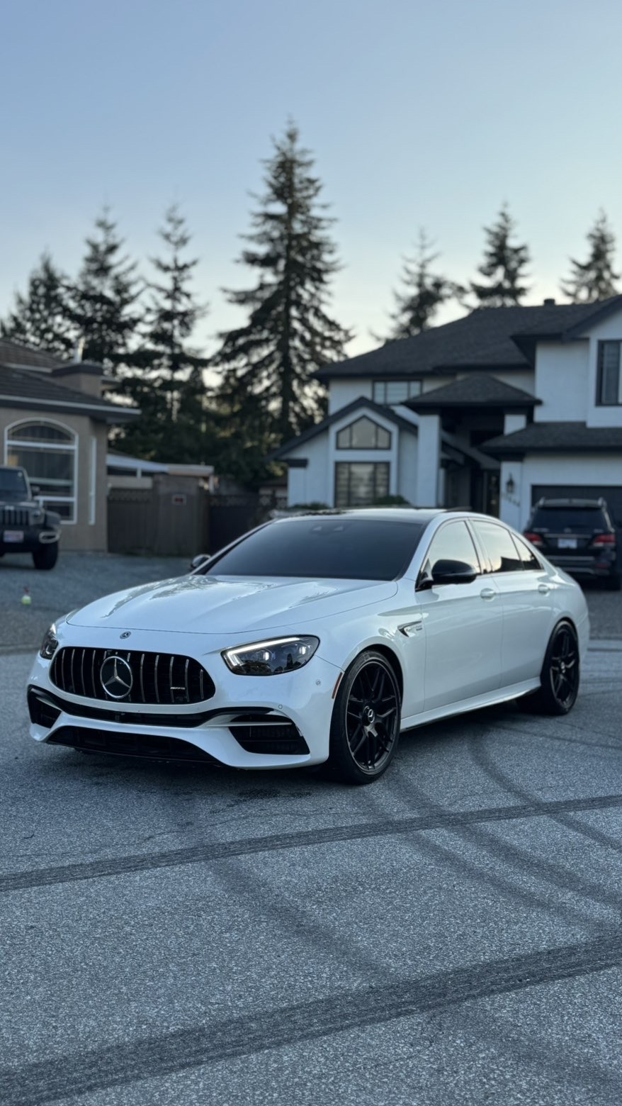 Mercedes-AMG E63 diamond white paint correction and ceramic shield Vancouver BC
